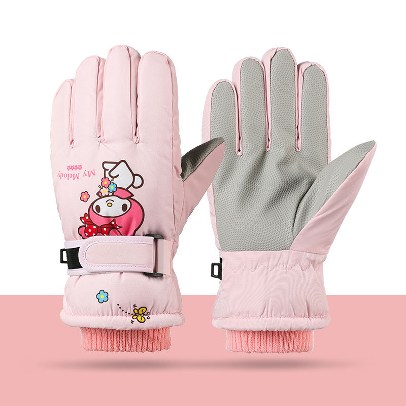 Kids Outdoor Gloves - Melody Kuromi Winter Kinder Fleece Handschuhe