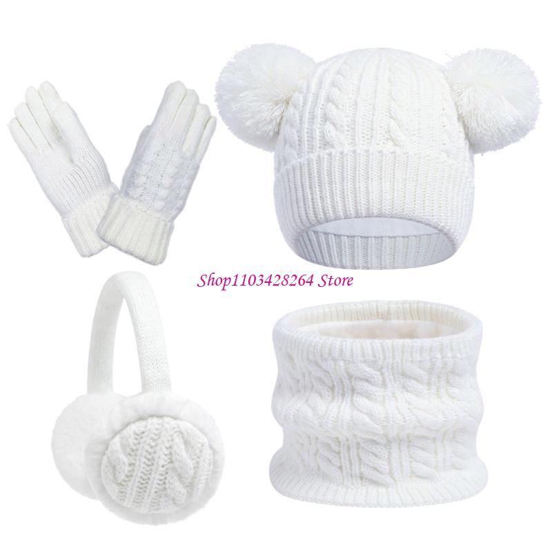 Kids Outdoor Gloves - Mehrzweck-Winterbekleidungsset für Kinder, modische Mütze mit