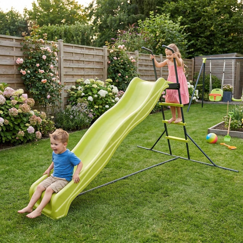 Kids Outdoor Play - 2,2 m große freistehende Outdoor-Rutsche, großes