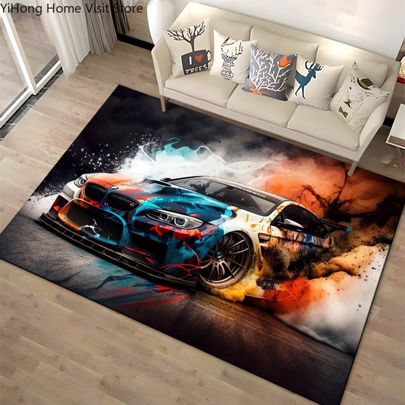 Kids Outdoor Seating - Rennwagen-Kunst RS7 RS6 E30 Teppich für