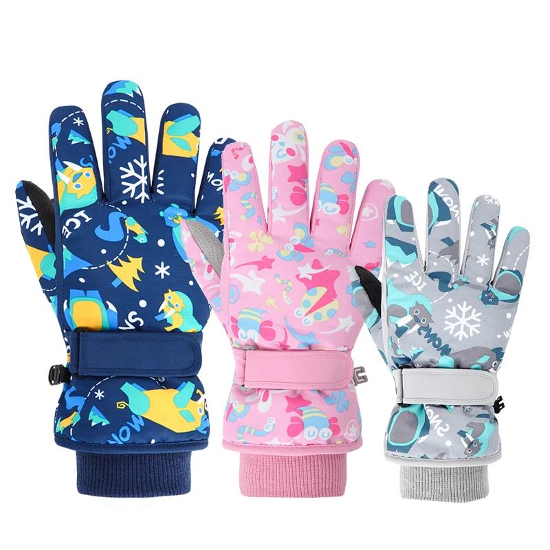 Kids Outdoor Gloves - Winter Kinder Ski Handschuhe Verdicken Wasserdichte