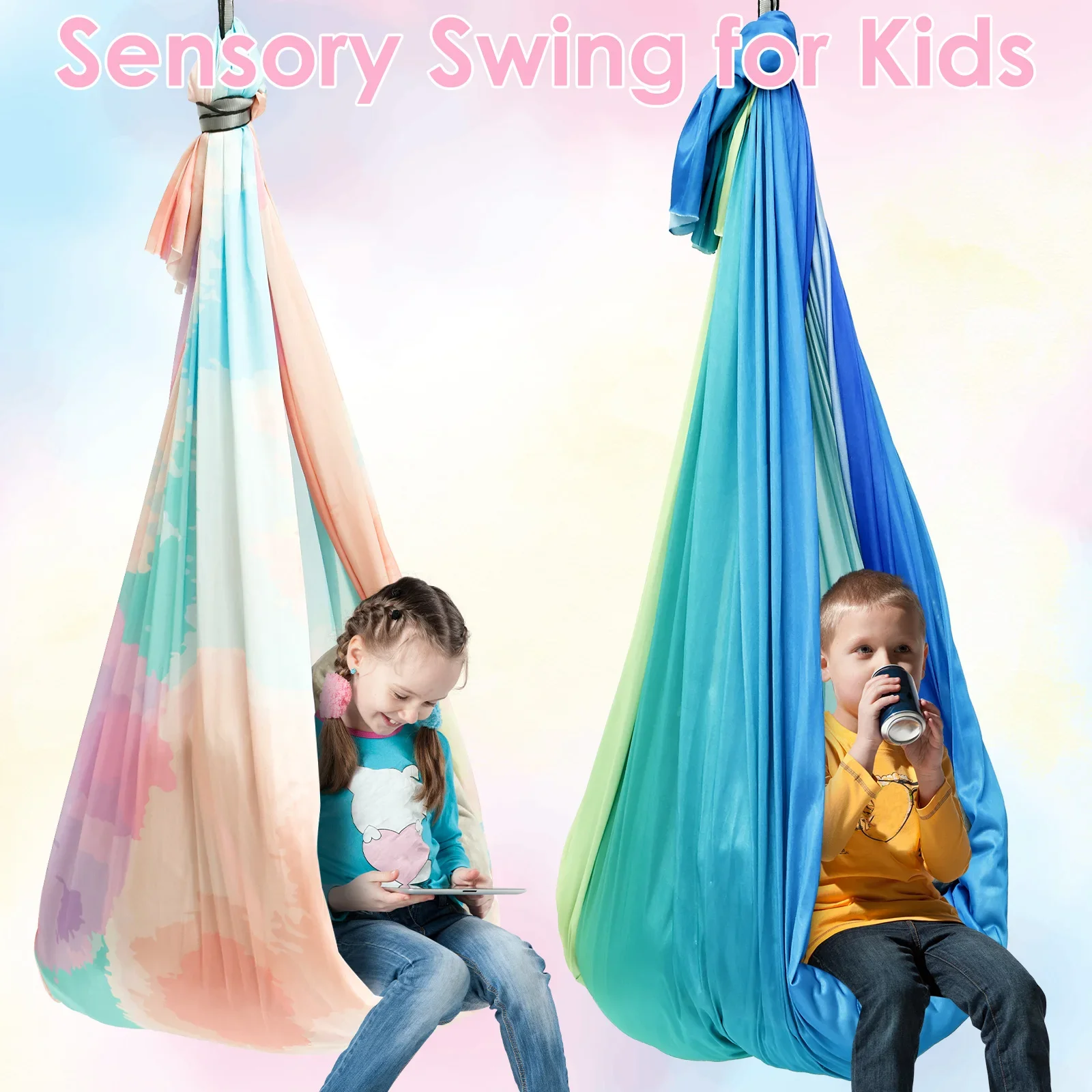 Kids Outdoor Hammock Swing - Sensorische Schaukel Komfortable Kinder-Sensorik-Hängematte Trägt bis