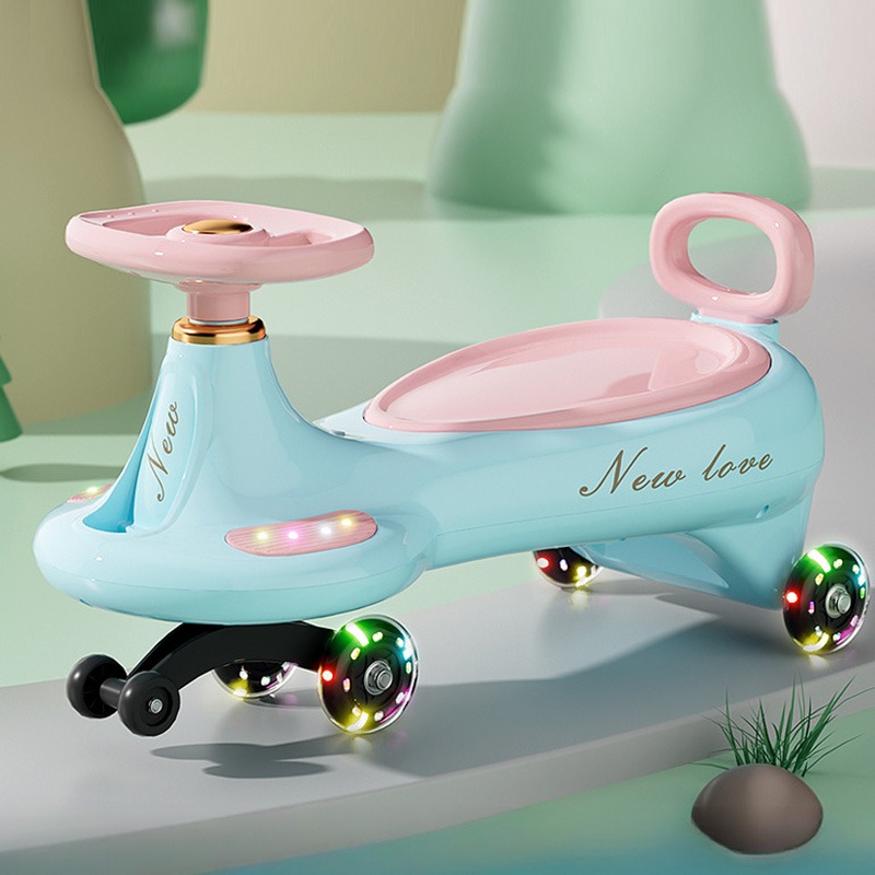 Ride On Toy Car - Niedliches Kinder-Schaukelauto mit Anti-Kipp-Universalrädern, Musik und