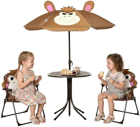Kids Outdoor Umbrella For Table - Kinder Tisch- und Stuhl-Set Picknicktisch mit