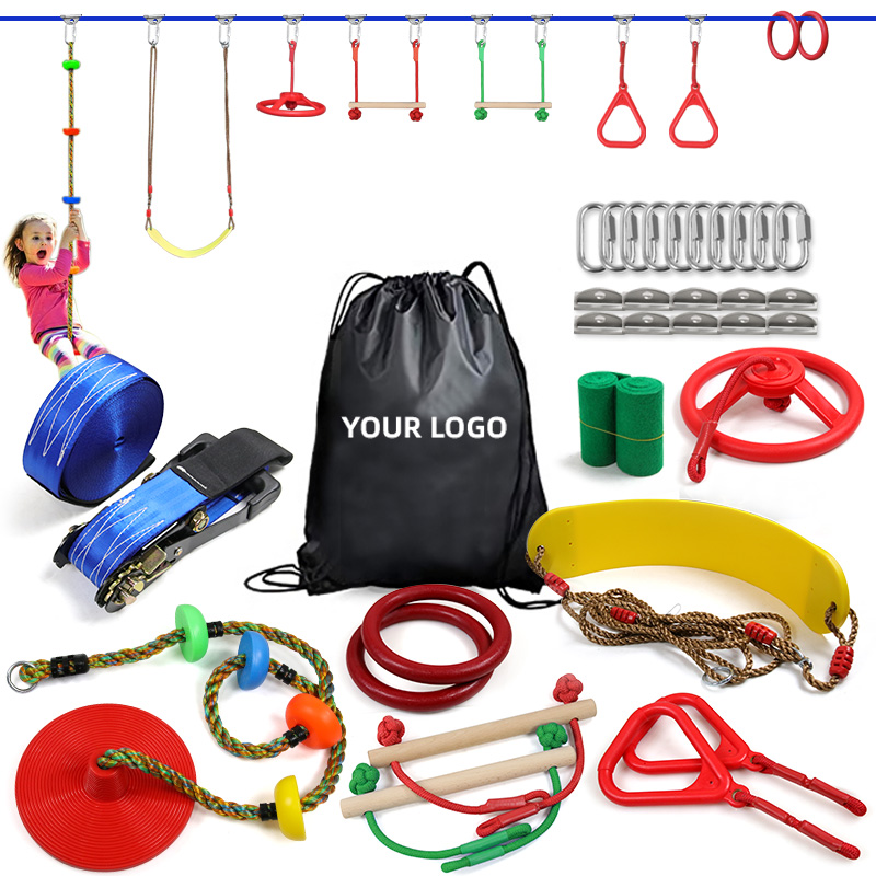 Kids Outdoor Ninja Course - Outdoor-Spielplatz Slackline Ninja Warrior Hindernisparcours für
