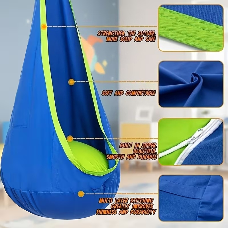 Kids Outdoor Hanging Chair - Kinder-Hängesessel für Drinnen und Draußen mit
