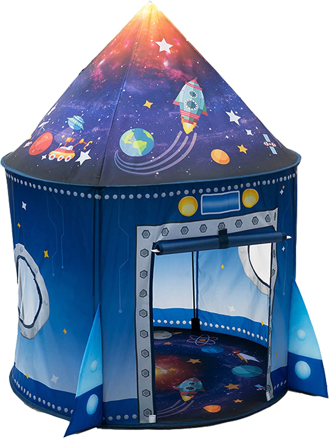 Kids Outdoor Play Yard - Raketenschiff Kinderzelt Pop-Up-Spielspielzeugzelt für Kinder Großer