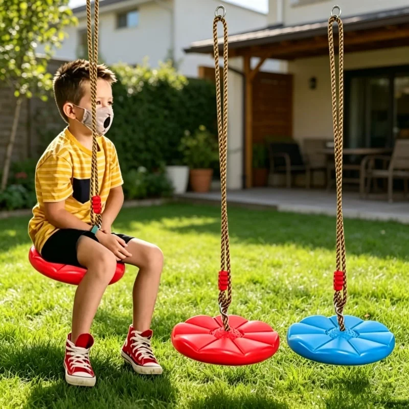 Kids Outdoor Hanging Chair - Verdickter achteckiger Blütenblatt-Schaukelstuhl, langlebiger Hängeschaukelstuhl, Sportspielzeug