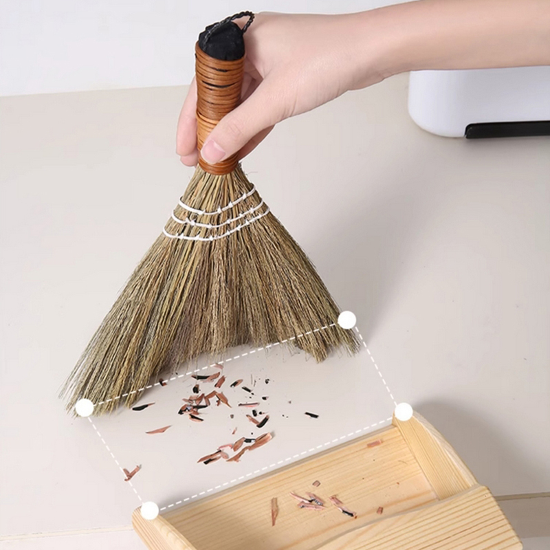 Kids Outdoor Broom - Neu: Haushalts-Küchenreinigungsbesen, Bürotisch-Staubbürste, Stroh-Staubwedel, Manueller Miscanthus-Tischbesen