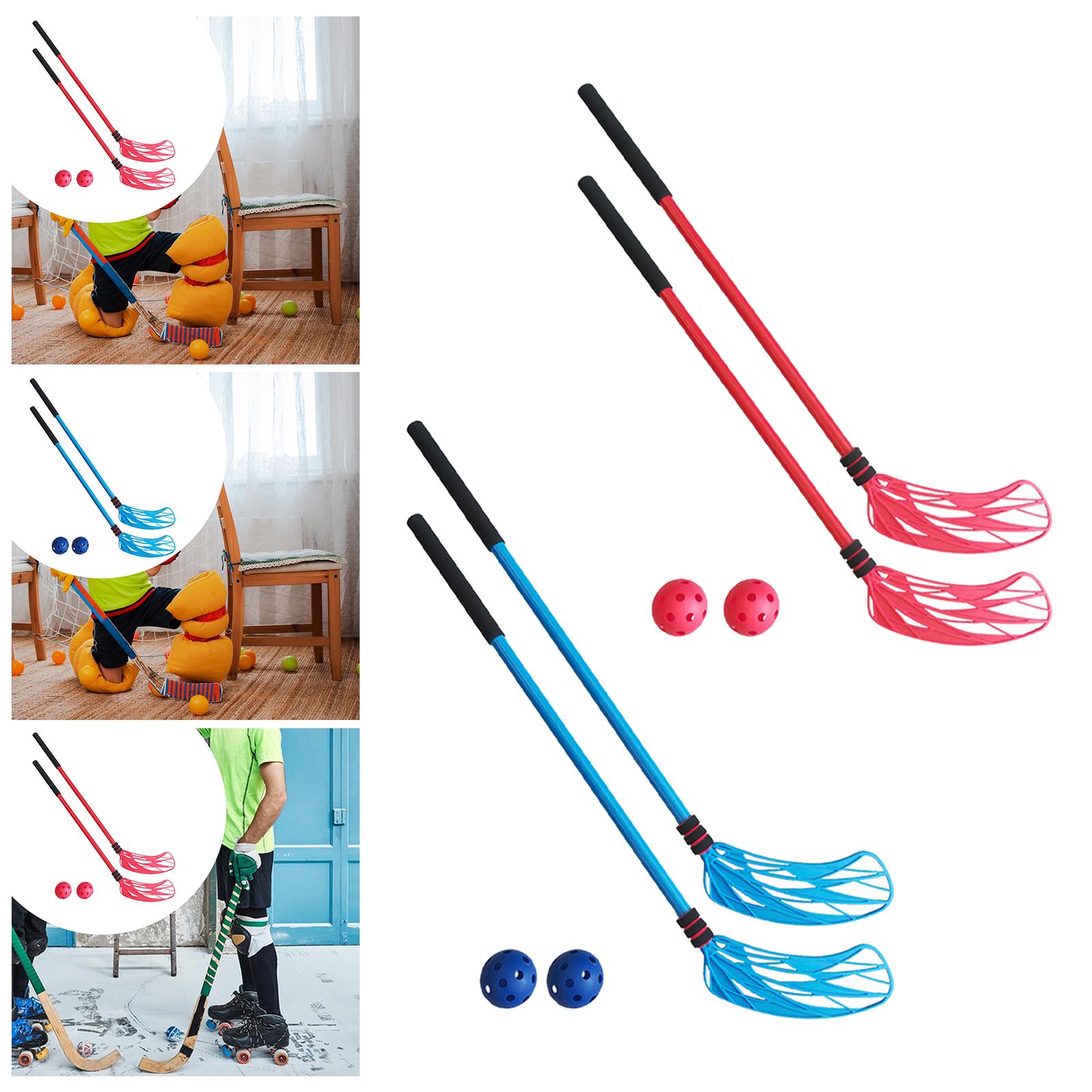 Kids Outdoor Hockey Set - Kinder-Hockeyspiel-Starter-Set aus Kunststoff, 37,4 Zoll Bodenstöcke