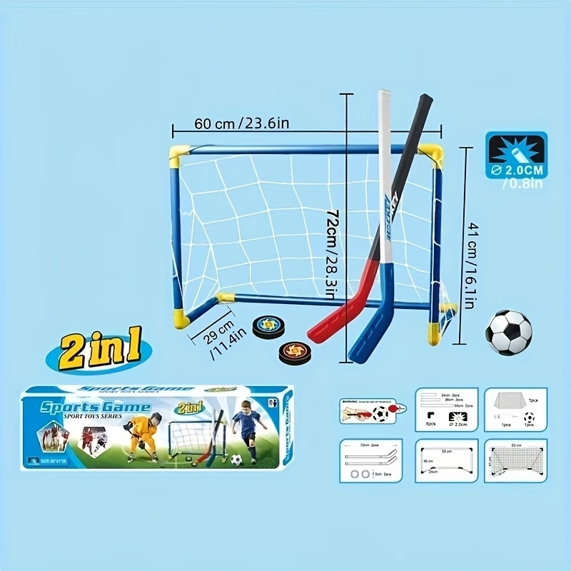 2-in-1 Kinder Hockey- & Fußbal – Kids Outdoor Hockey Set Bewertung und Preis