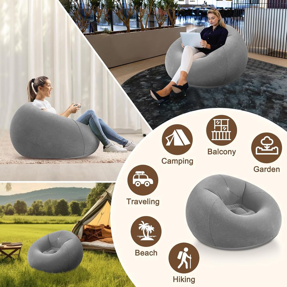 Aufblasbare Sitzsäcke, Graues  – Kids Outdoor Seating Bewertung und Preis