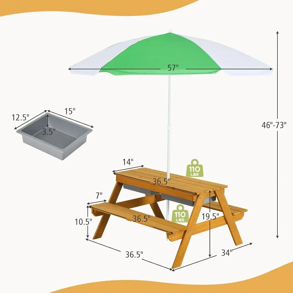 3-in-1 Höhenverstellbarer Rege – Kids Outdoor Umbrella For Table Bewertung und Preis