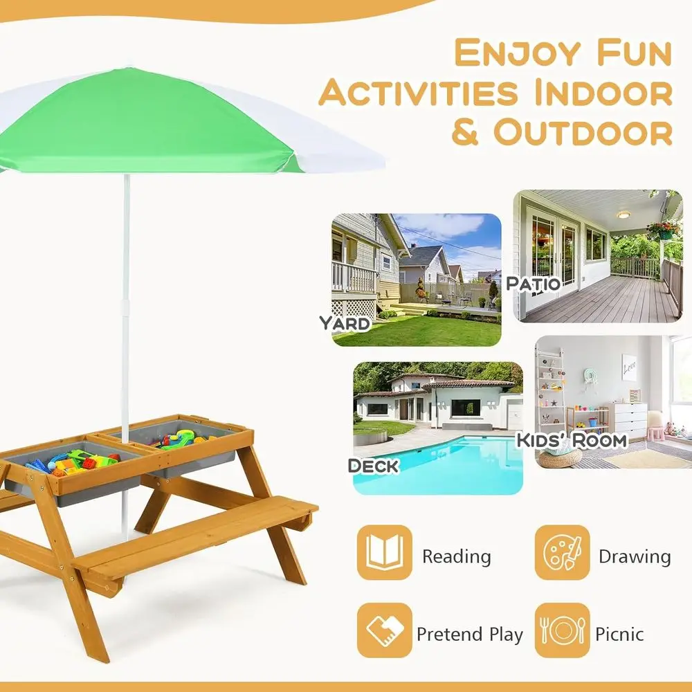 3-in-1 Höhenverstellbarer Rege – Kids Outdoor Umbrella For Table Bewertung und Preis