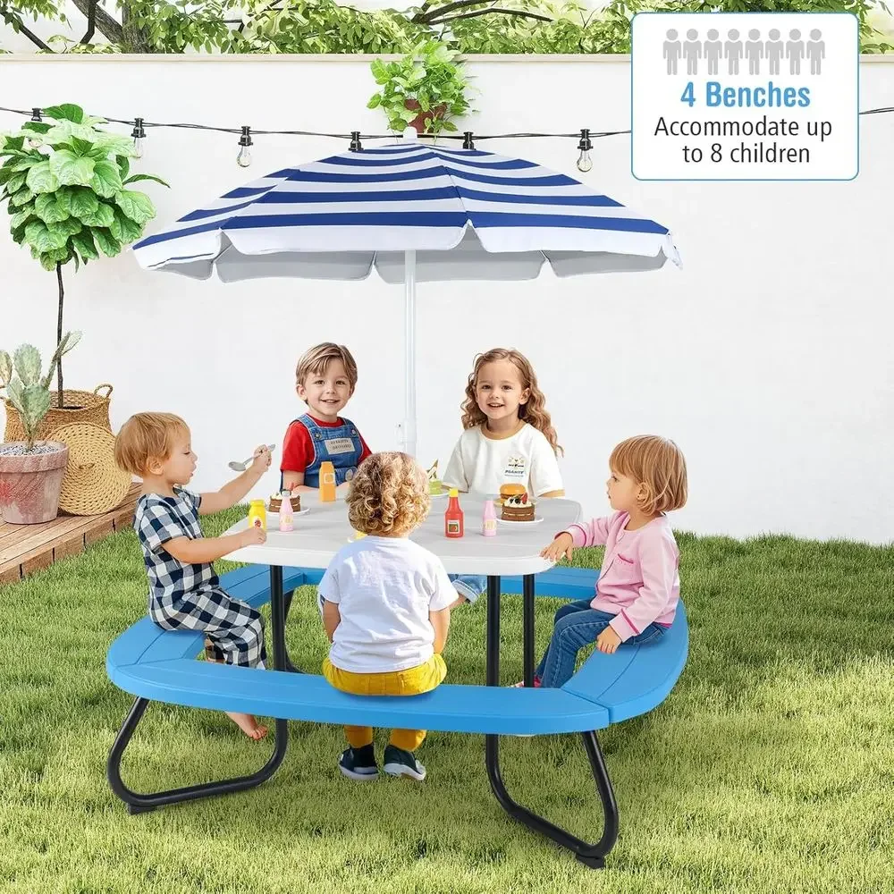 8-Personen Kinder-Picknicktisc – Kids Outdoor Umbrella For Table Bewertung und Preis