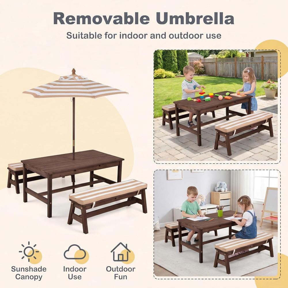 Kinder-Picknicktisch, große 42 – Kids Outdoor Umbrella For Table Bewertung und Preis