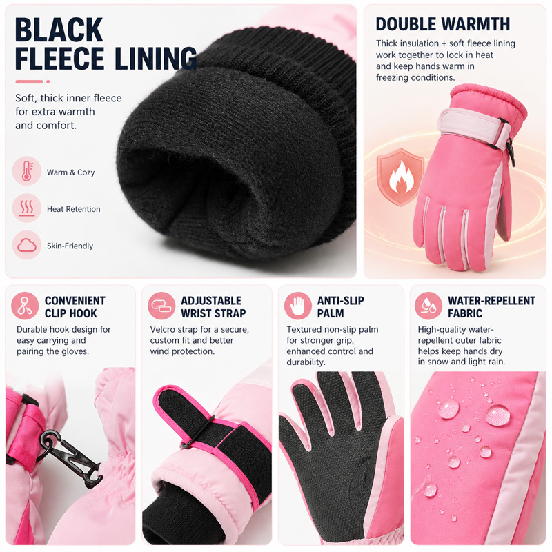 Kinder-Winter-Skihandschuhe, w – Kids Outdoor Gloves Bewertung und Preis