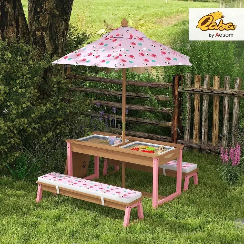 Holz-Picknicktisch-Set mit Son – Kids Outdoor Umbrella For Table Bewertung und Preis