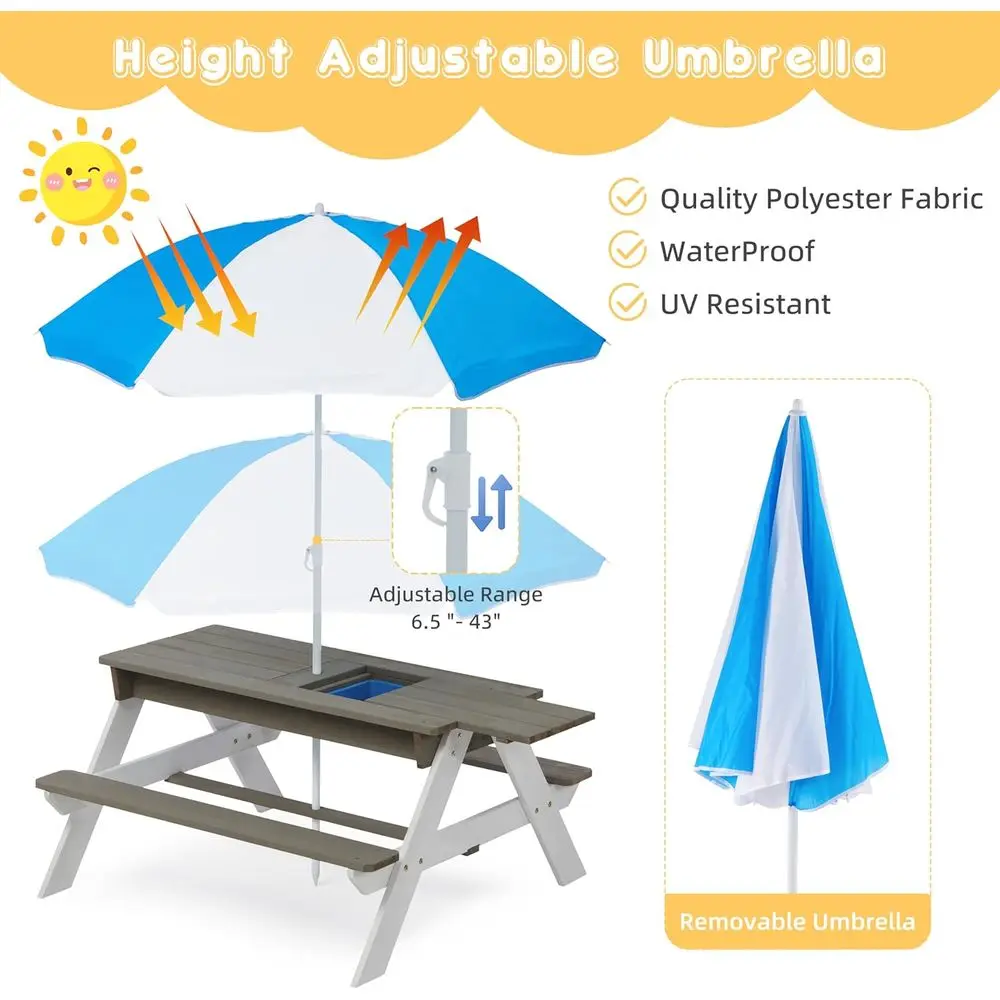 Konvertierbarer 3-in-1 Holz-Pi – Kids Outdoor Umbrella For Table Bewertung und Preis