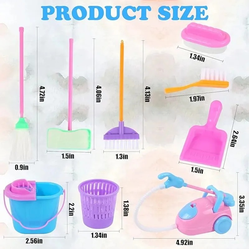9-teiliges Mini-Reinigungsspie – Kids Outdoor Broom Bewertung und Preis