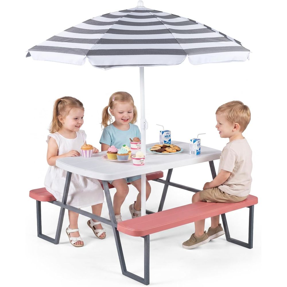Kinder-Picknicktisch, Outdoor- – Kids Outdoor Umbrella For Table Bewertung und Preis